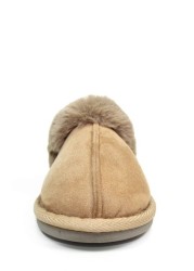 Lunar Brown Ladies Mule Slippers