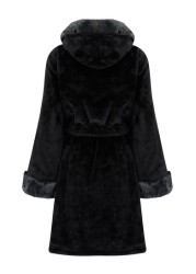 Pour Moi Faux Fur Trim Dressing Gown