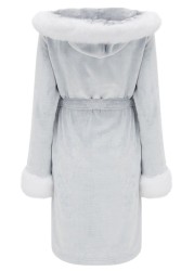 Pour Moi Faux Fur Trim Dressing Gown