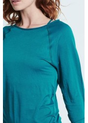 ELLE Blue Headline Seamfree Lounge Long Sleeve Top