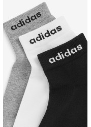 adidas Kids Linear Logo Ankle Socks Three Pack