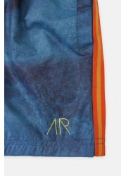 Angel & Rocket Kane Blue Tie Dye Printed Swim Shorts