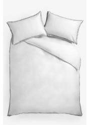 Collection Luxe 300 Thread Count 100% Cotton Sateen Duvet Cover And Pillowcase Set Border