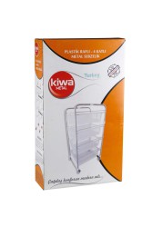 Kiwa Metal  4-Tier Demountable Kitchen Trolley (44 x 33.5 x 82.5 cm)