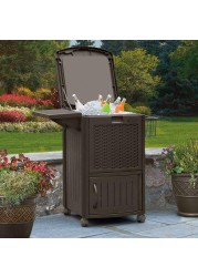 Suncast Wicker Cooler With Cabinet (91 x 65 x 86 cm, Brown)