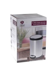 Orchid Stainless Steel Pedal Dustbin (12 L, 23.8 x 36.9 x 36.1 cm)