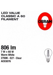 Osram Filament E27 LED Bulb Pack (7 W, Warm White, 2 Pc.)