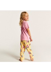 Hasbro Printed Round Neck T-shirt and Pyjama - Set of 2