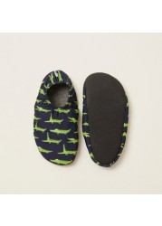 Alligator Printed Slip-On Footies