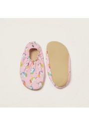 Slipstop Unicorn Print Slip-On Shoes