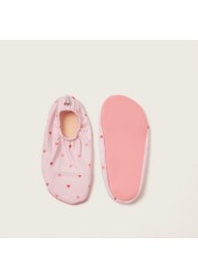 Slipstop Heart Print Slip-On Shoes