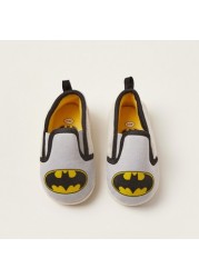 Batman Print Baby Shoes with Pull Tabs