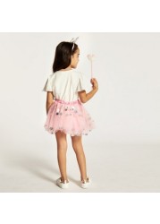 Charmz Glittery Tulle Skirt with Headband and Wand