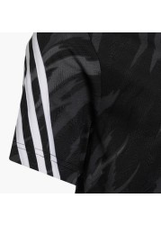 adidas Printed T-shirt with Crew Neck and Short Sleeves