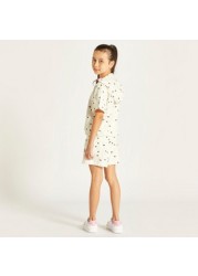 Sanrio Hello Kitty Print T-shirt and Shorts Set