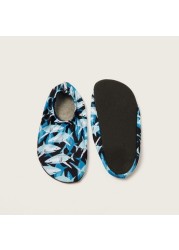 Slipstop Shark Print Slip-On Shoes