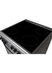 Wolf Power WGR6060CERMF Electric Cooker (60 cm, 4 Burners, Silver)