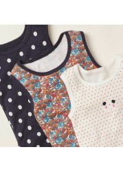 Juniors Printed Sleeveless Bodysuit - Set of 5