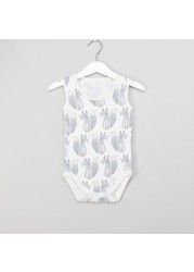 Juniors Printed Sleeveless Bodysuit - Set of 5