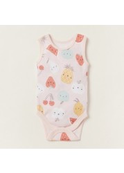 Juniors Printed Sleeveless Bodysuit - Set of 5