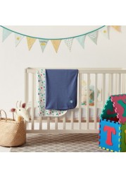 Juniors 2-Piece Space Dino Print Receiving Blanket Set - 70x70 cms