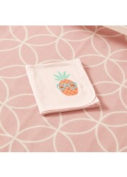 Juniors Pineapple Print Receiving Blanket - 80x80 cms