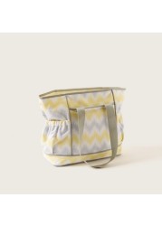 Juniors Chevron Print Diaper Bag with Zip Closure