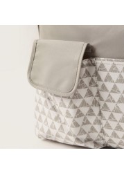 Juniors All-Over Triangle Print Diaper Bag