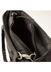 Leclerc Solid Diaper Bag with Zip Closure and Removable Strap