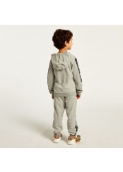 Kappa Printed Hooded Sweatshirt and Jog Pants Set