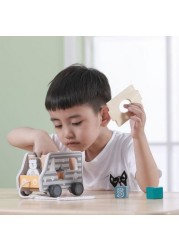 PolarB Pull-Along Shape Sorting Truck Toy