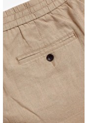 Elasticated Waistband Linen Shorts