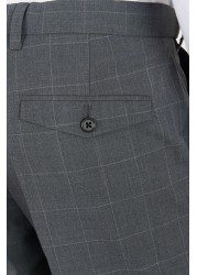 Motion Flex Wool Blend Check Trousers