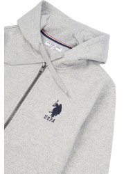 U.S. Polo Assn. Grey Player 3 Zip Through BB Hoodie