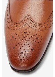 Leather Oxford Brogue Shoes Regular Fit