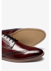 Mens Contrast Sole Leather Brogues Regular Fit