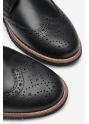 Leather Motion Flex Brogue Shoes