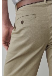 Belted Chino Shorts With Stretch