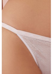 Logo Mesh Knickers 2 Pack Tanga