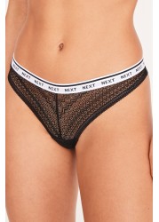 Tanga Logo Lace Knickers 4 Pack