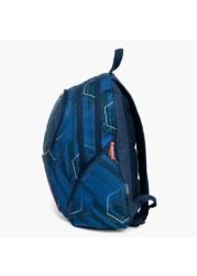 SunCe FIFA Embossed Backpack with Shoulder Straps and Speaker - 18 inches