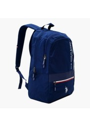 U.S POLO Solid Zipper Backpack with Pouch