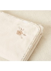 Giggles Floral Embroidered Fleece Blanket - 76x110 cms