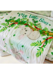 Fancy Fluff Koala Print 4-Piece Organic Bedding Set