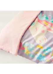 Fancy Fluff Unicorn Print 2-Piece Organic Comforter Set