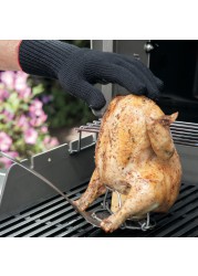 Weber Premium Barbeque L/XL Glove Set (Set of 2, Black)