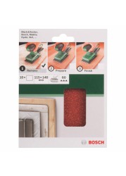 Bosch Professional Corded Orbital Sander, GSS 140 (220 W) + Shanding Sheet Pack (3 Pc.)