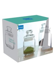 Ocean Glass Pop Jar Set (500 ml, 2 Pc.)