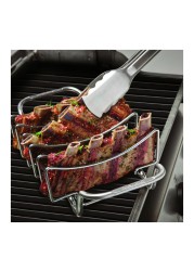 Broil King Rib and Roast Rack (39 x 22 x 10 cm, Silver)