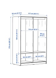 KLEPPSTAD Wardrobe with sliding doors